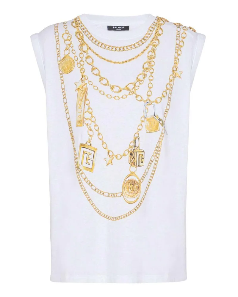 Balmain Top - Weiß Weiß