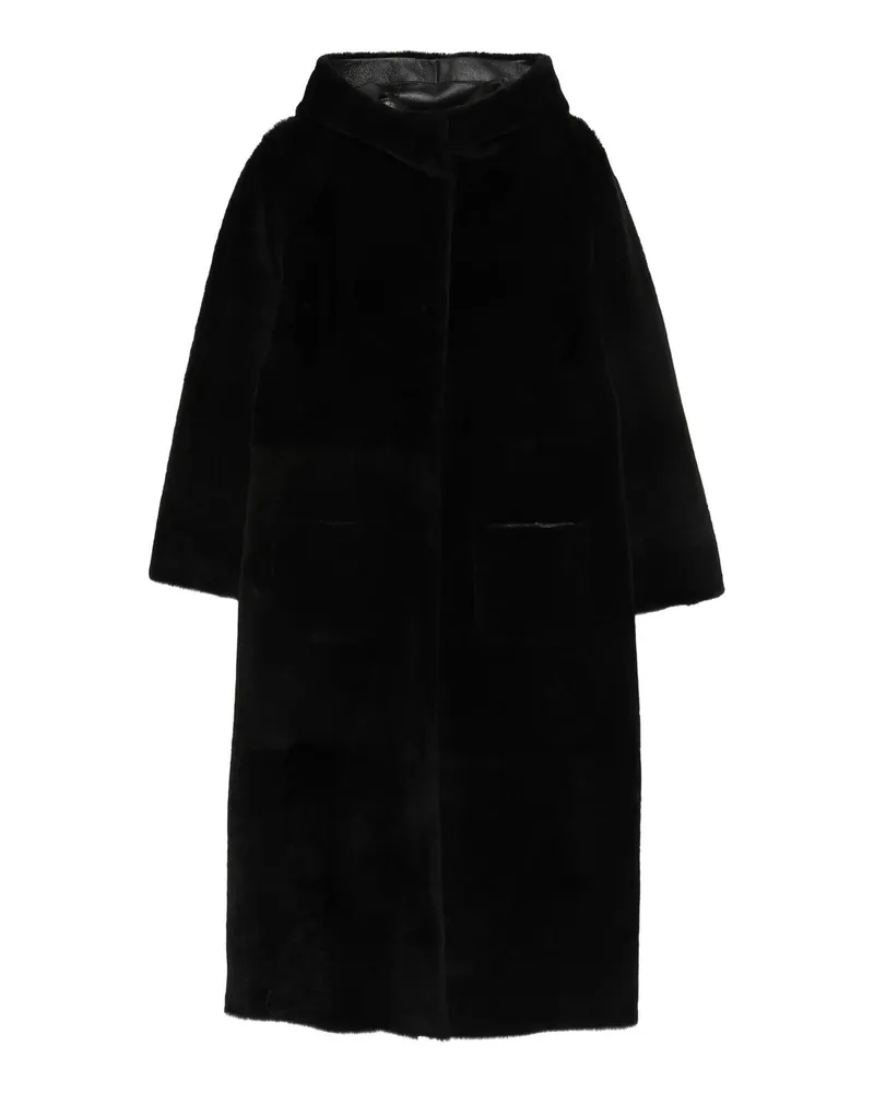 Simonetta Ravizza Langer Mantel - Schwarz Schwarz