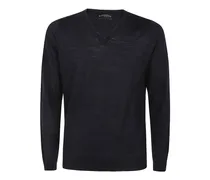 V-Pullover - Blau
