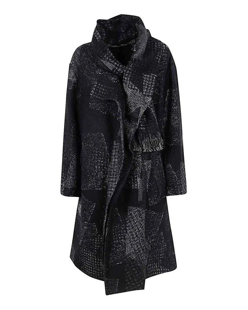 Yohji Yamamoto Kurzer Mantel - Schwarz Schwarz