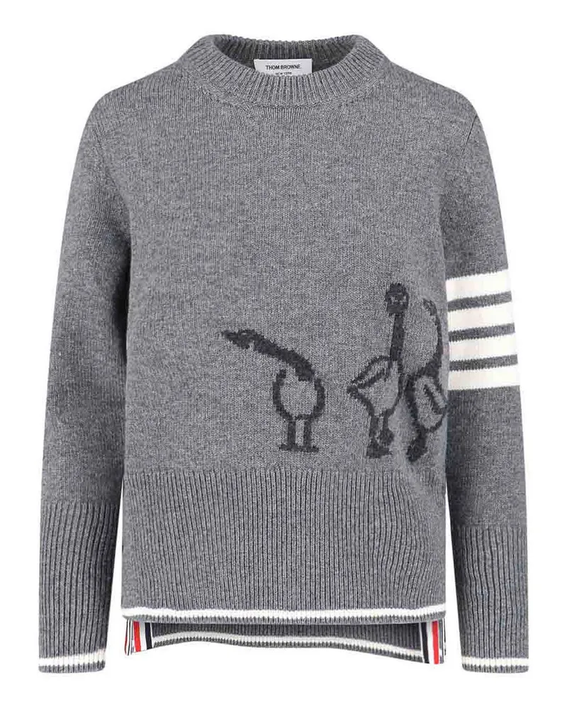 Thom Browne U-Boot-Pullover - Grau Grau