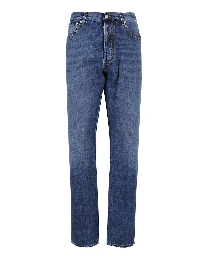 Alexander McQueen Straight Leg Jeans - Blau Blau