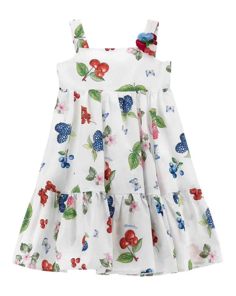 Monnalisa Knielanges Kleid - Weiß Weiß