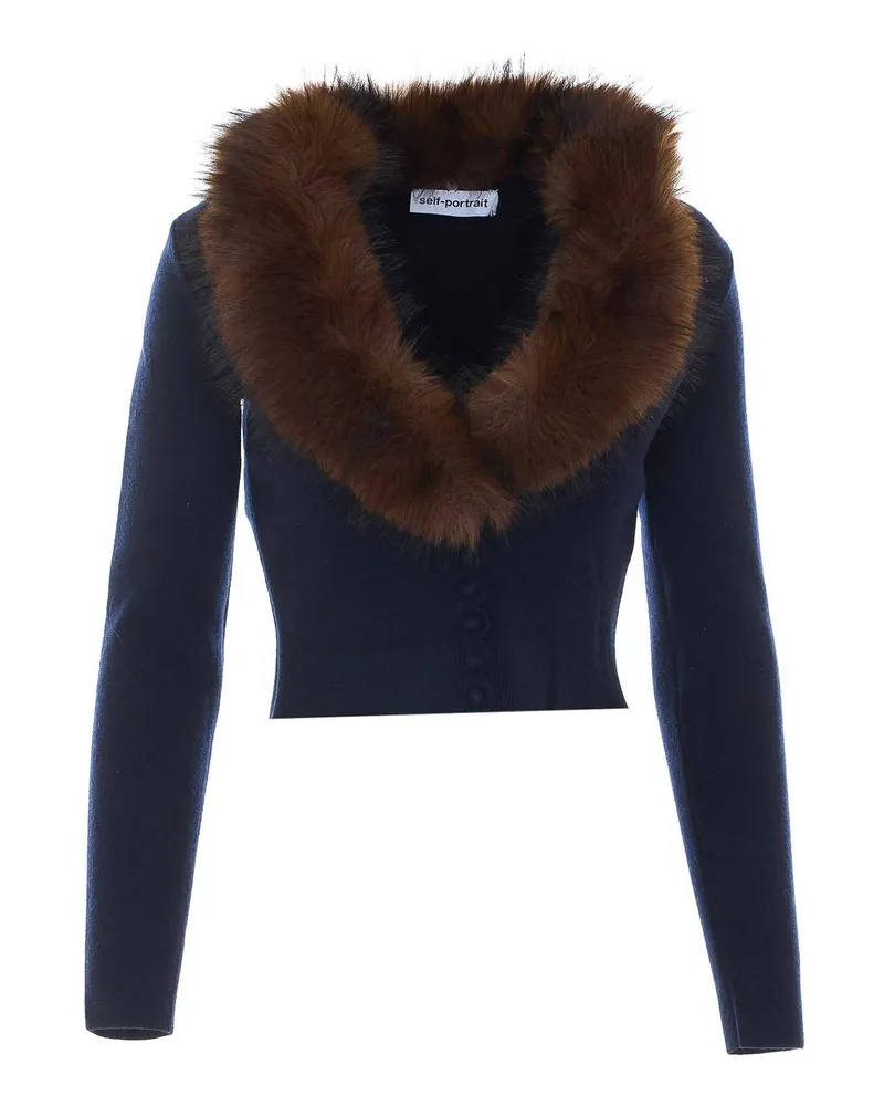 Self-Portrait Cardigan - Blau Blau