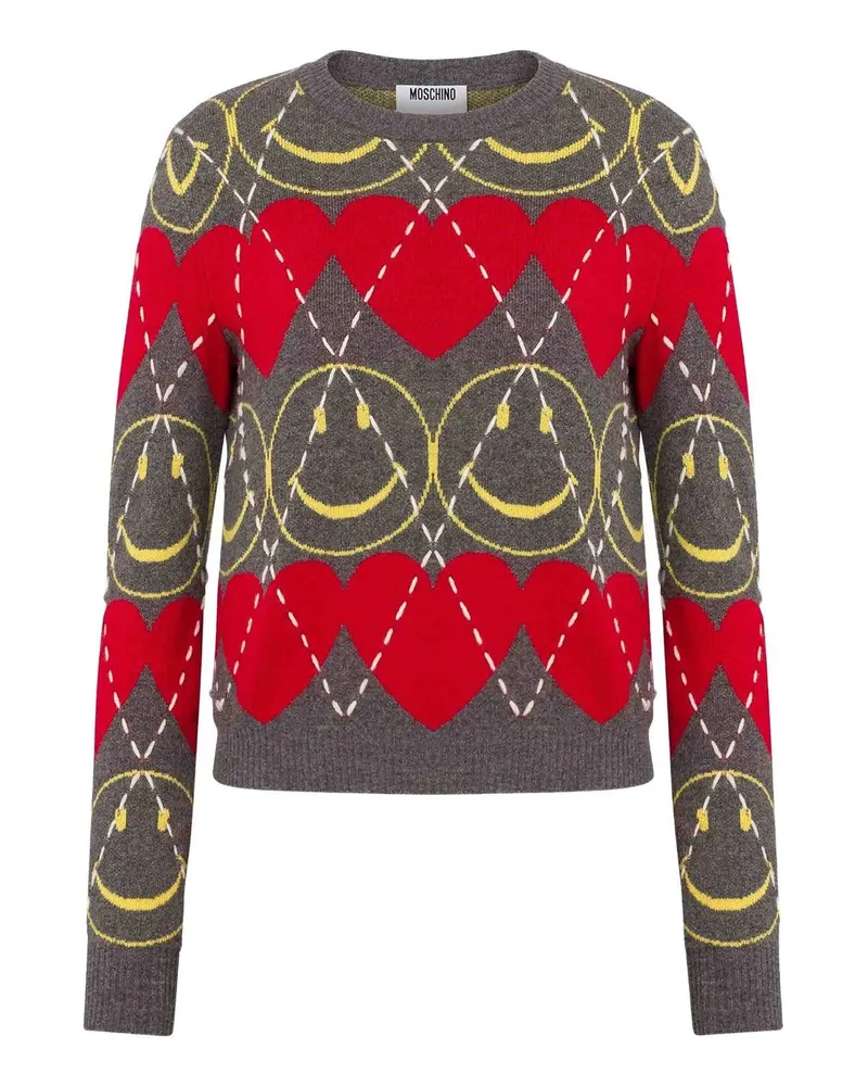 Moschino Rundhalspullover - Bunt Bunt
