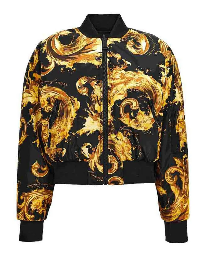 Versace Jeans Knielanger Mantel - Schwarz Schwarz
