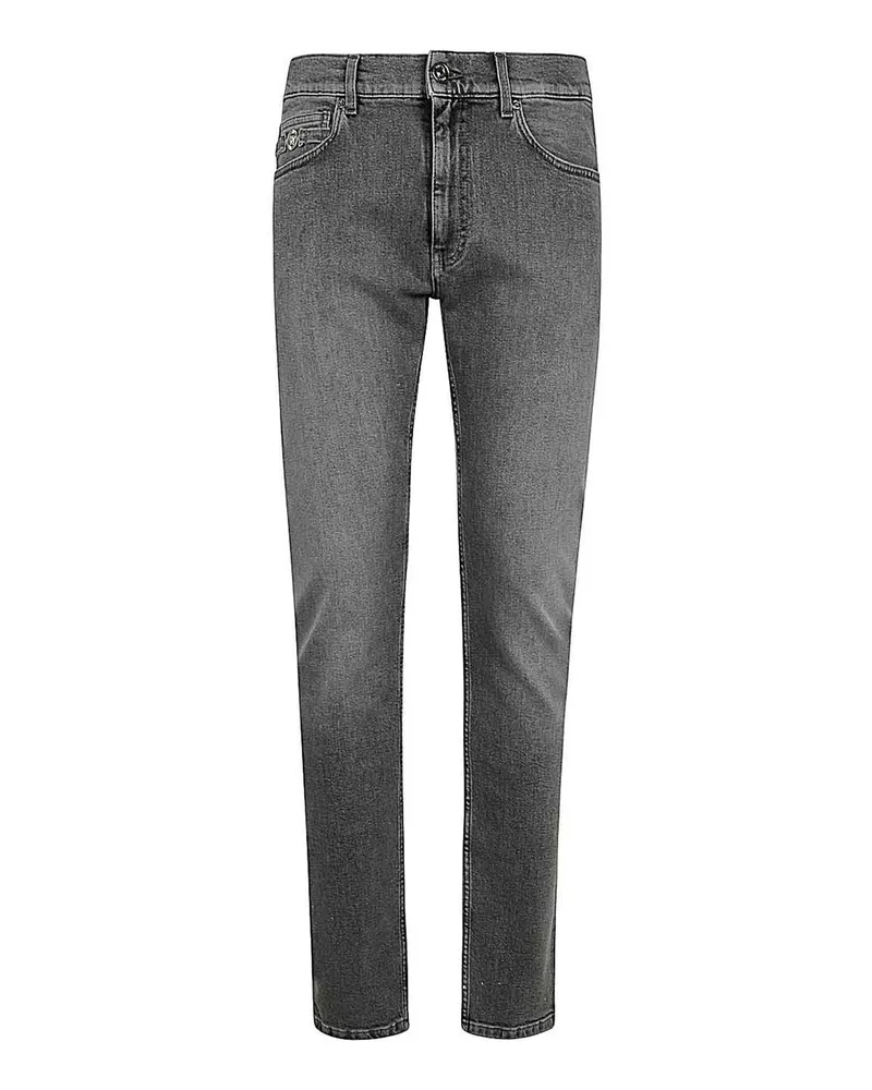 Versace Straight Leg Jeans - Grau Grau