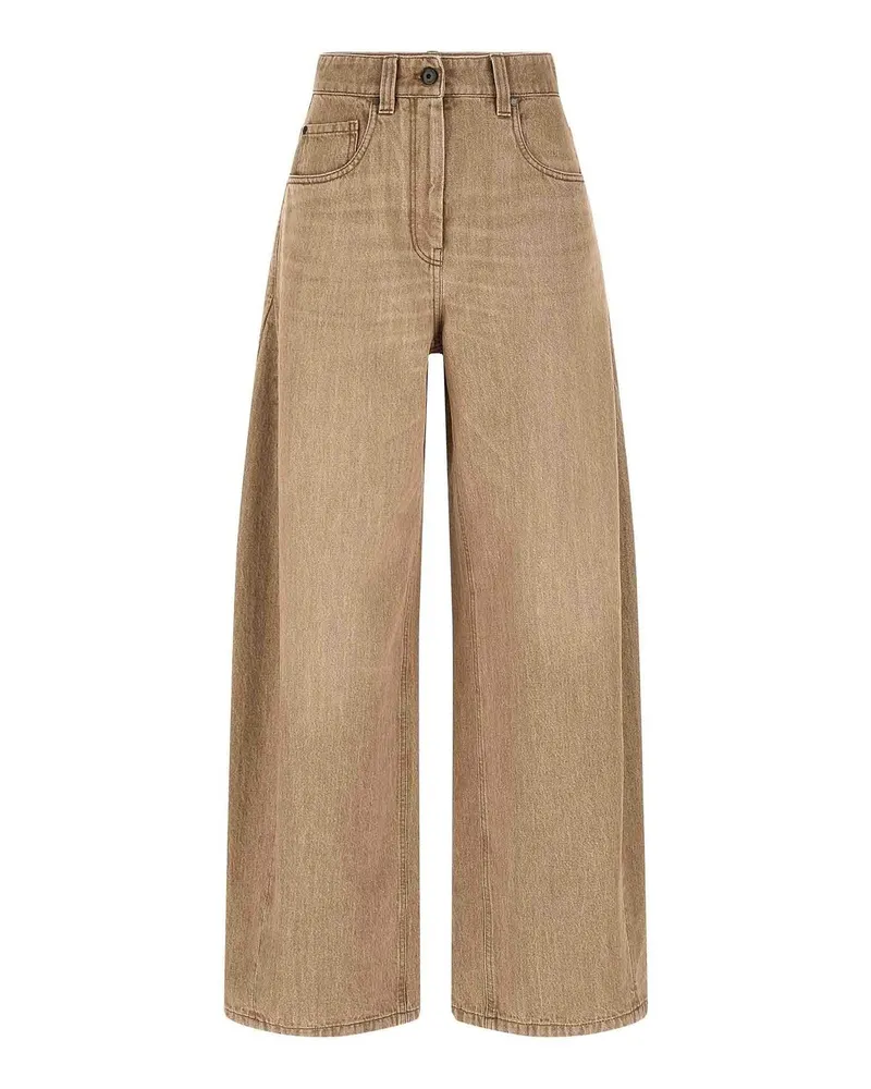 Brunello Cucinelli Straight Leg Jeans - Beige Beige
