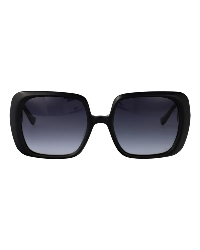 Yohji Yamamoto Sonnenbrille - Schwarz Schwarz