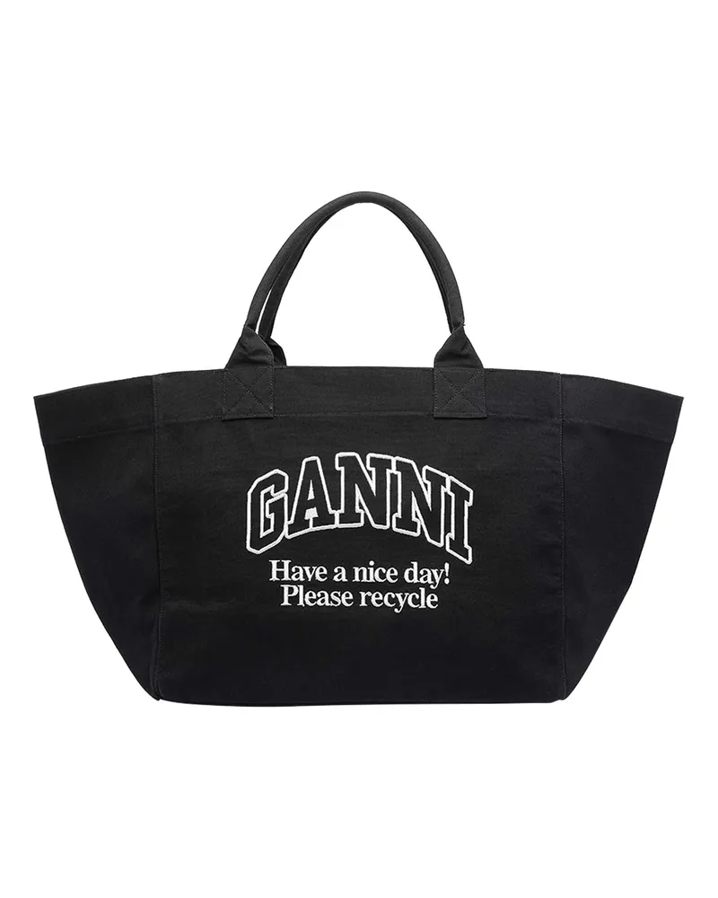 Ganni Shopper - Schwarz Schwarz
