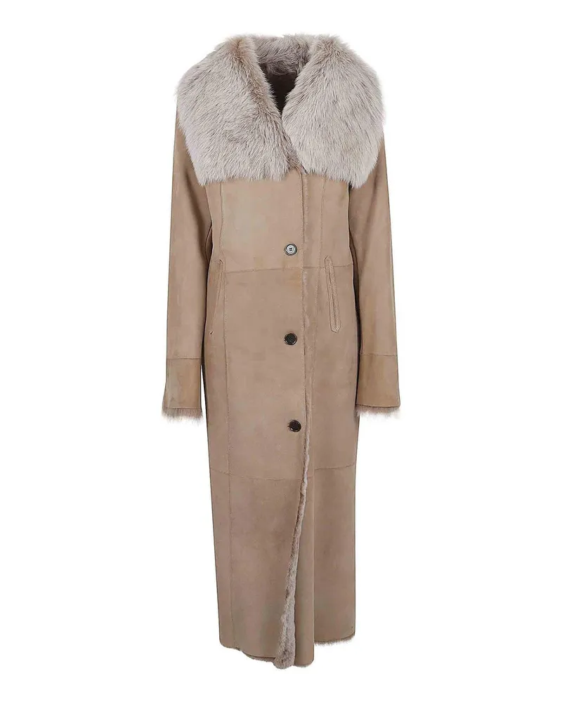 Arma Knielanger Mantel - Camel Camel