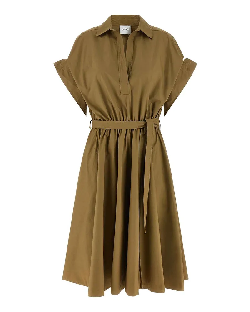 NUDE Knielanges Kleid - Grün Grün