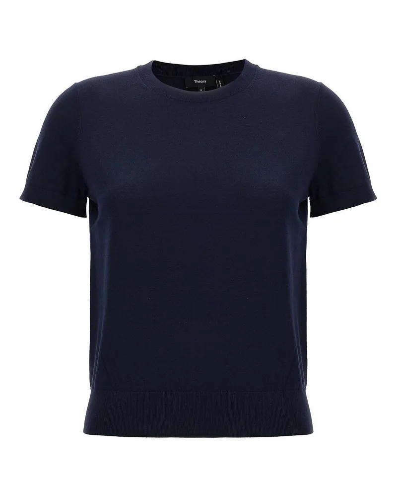 Theory Rundhalspullover - Blau Blau