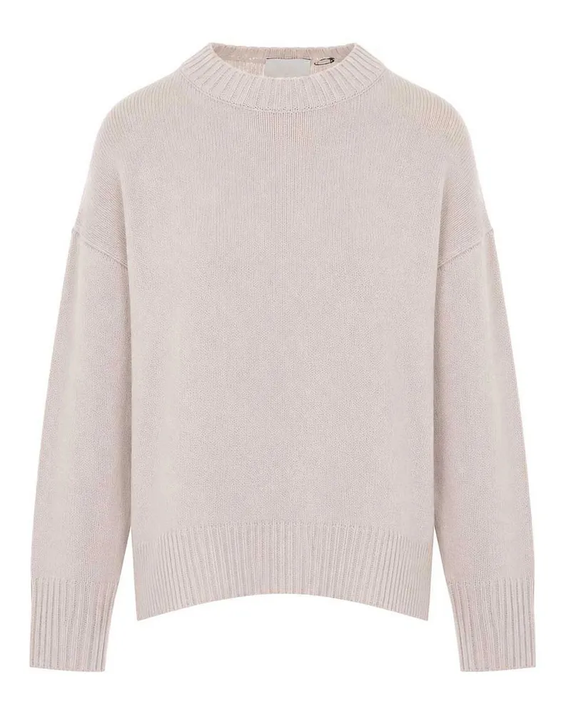 ALLUDE Rundhalspullover - Beige Beige