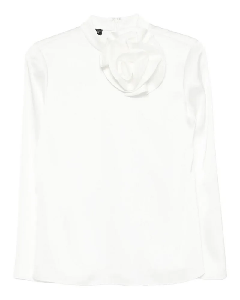 Emporio Armani Rundhalspullover - Weiß Weiß