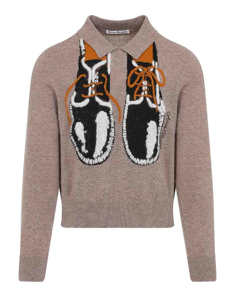 Acne Studios Rundhalspullover - Beige Beige