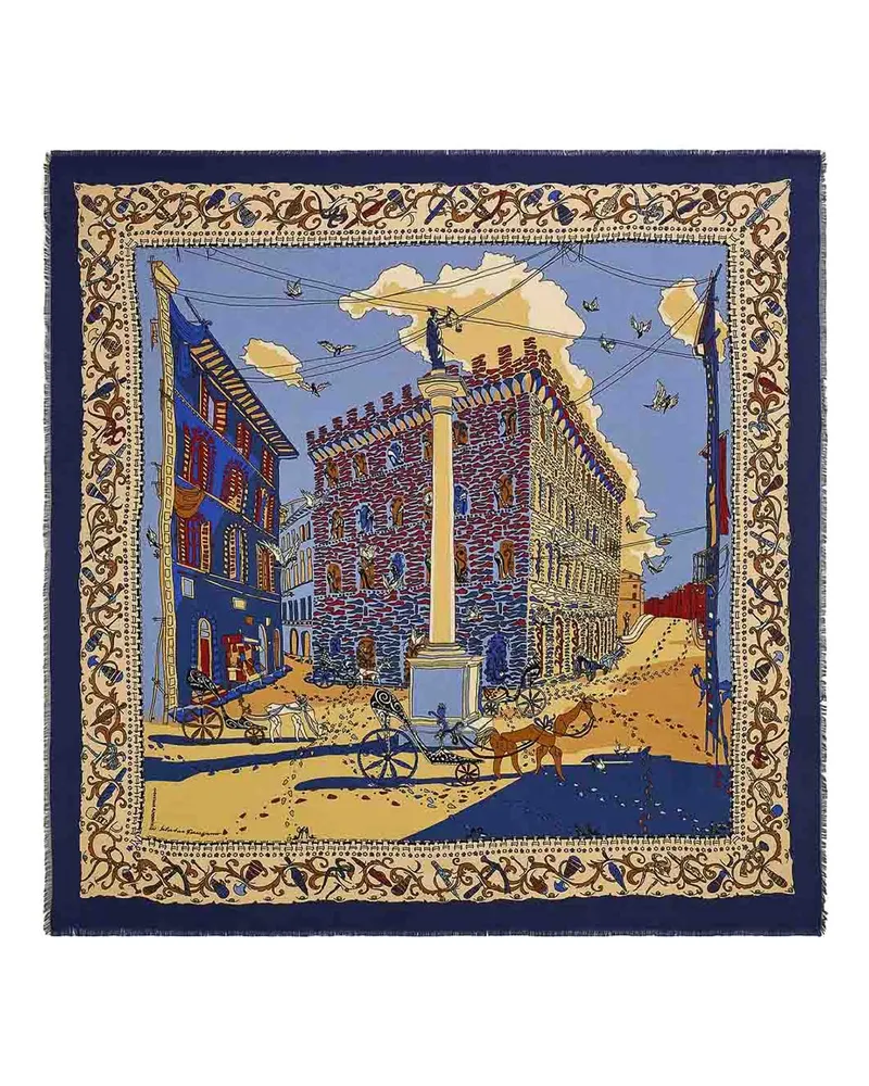 Ferragamo Schal - Blau Blau