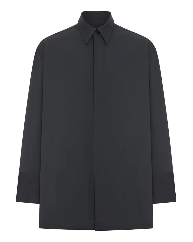 AMI Paris Kurzer Mantel - Grau Grau