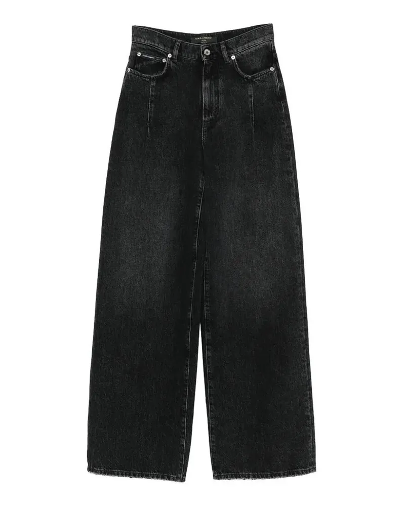 Dolce & Gabbana Straight Leg Jeans - Schwarz Schwarz