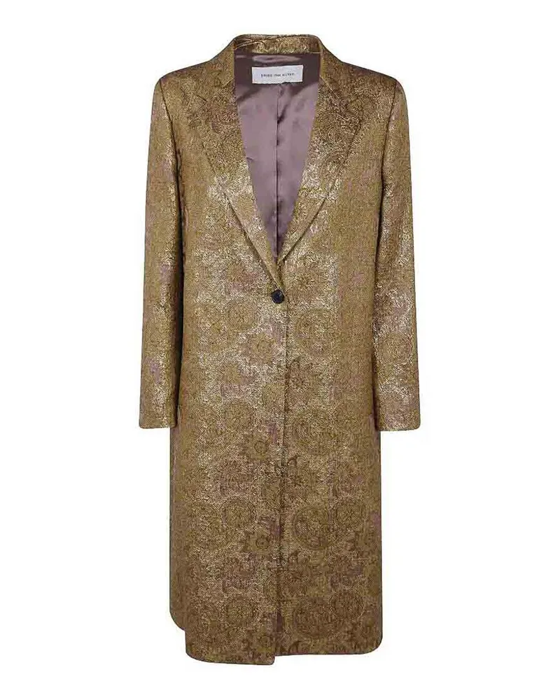 Dries van Noten Langer Mantel - Gold Gold