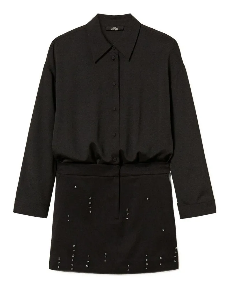 Twin-Set Kurzes Kleid - Schwarz Schwarz