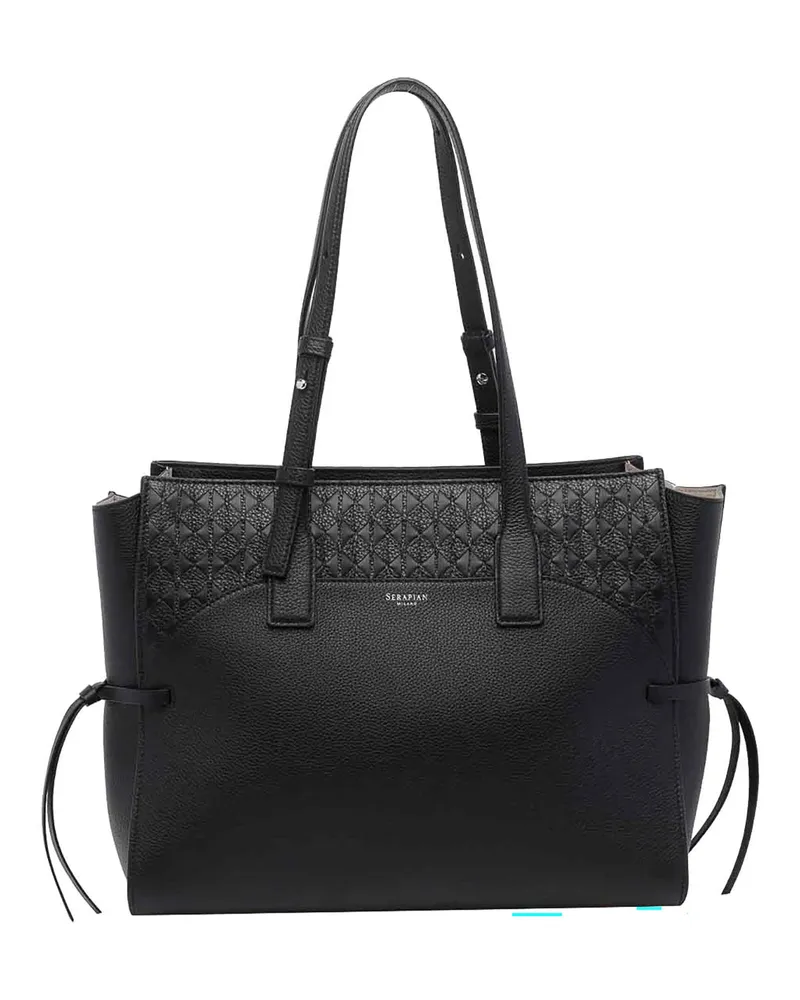 Serapian Schultertasche - Schwarz Schwarz