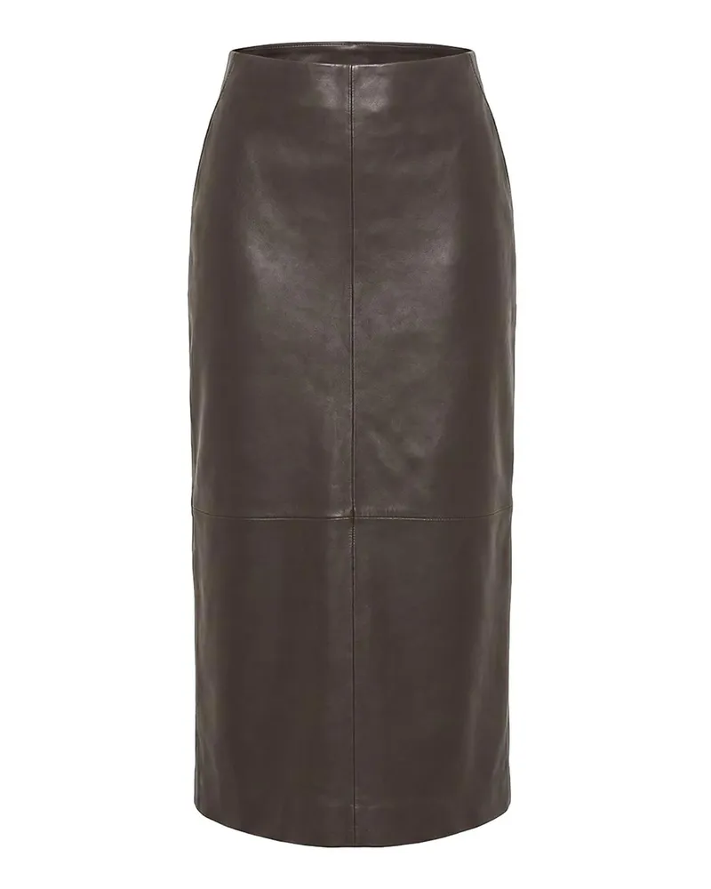 Alberta Ferretti Lederrock - Braun Braun