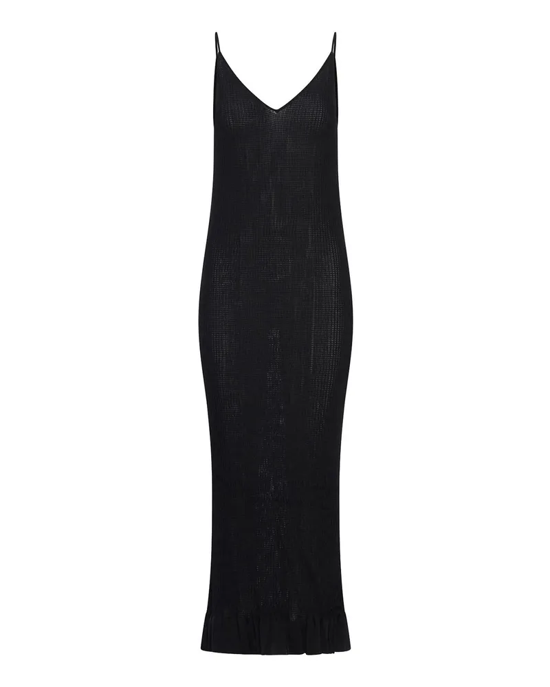 Jil Sander Knielanges Kleid - Schwarz Schwarz