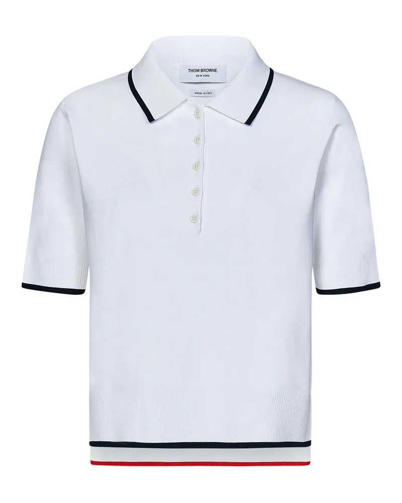 Thom Browne Poloshirt - Weiß Weiß