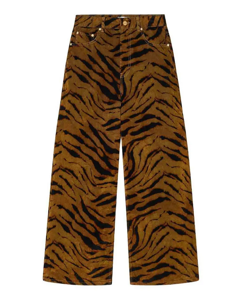Ganni Straight Leg Jeans - Braun Braun