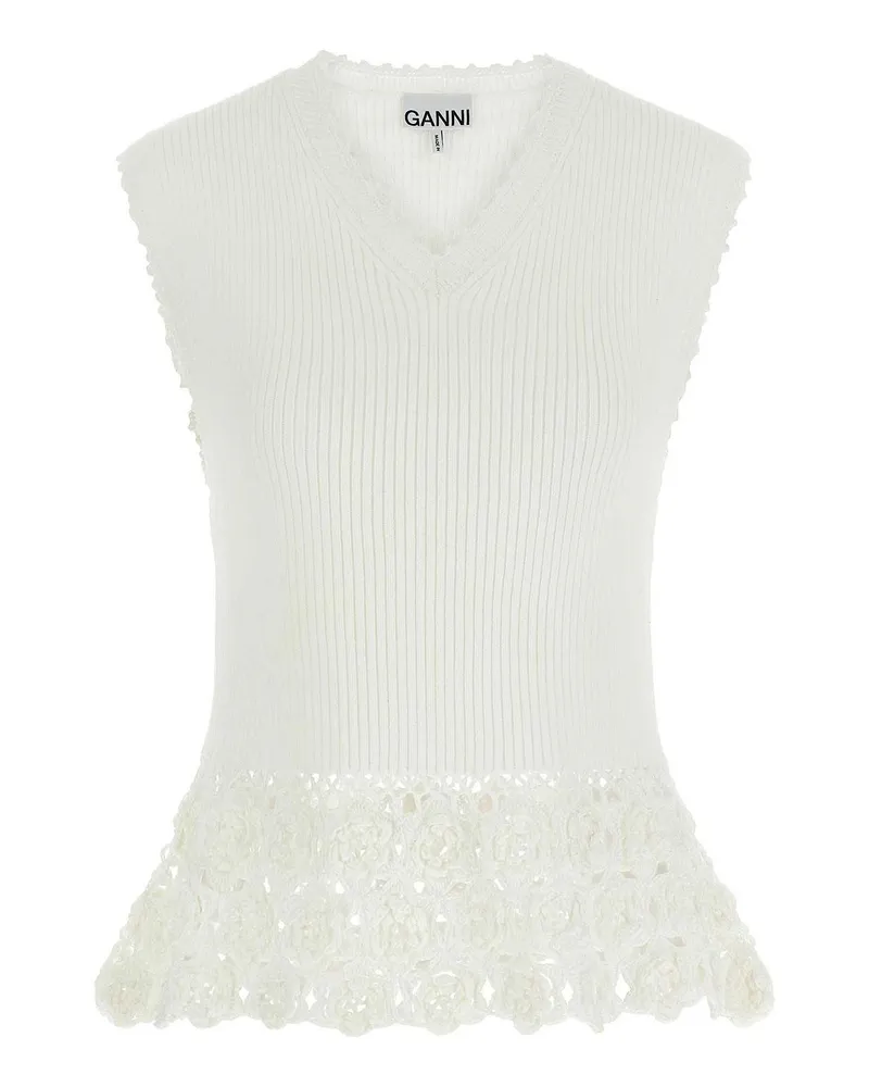 Ganni Weste - Weiß Weiß