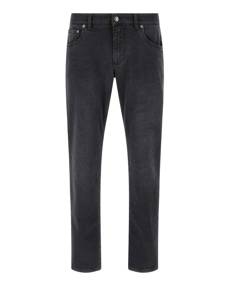 Dolce & Gabbana Straight Leg Jeans - Schwarz Schwarz