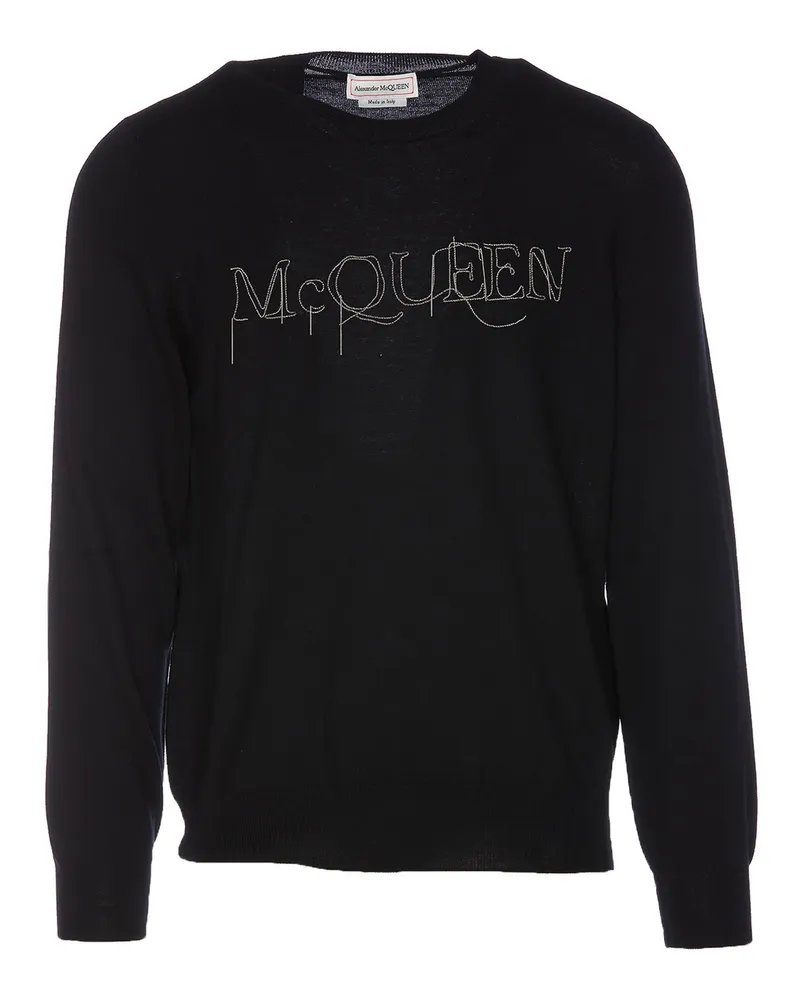 Alexander McQueen Rundhalspullover - Schwarz Schwarz