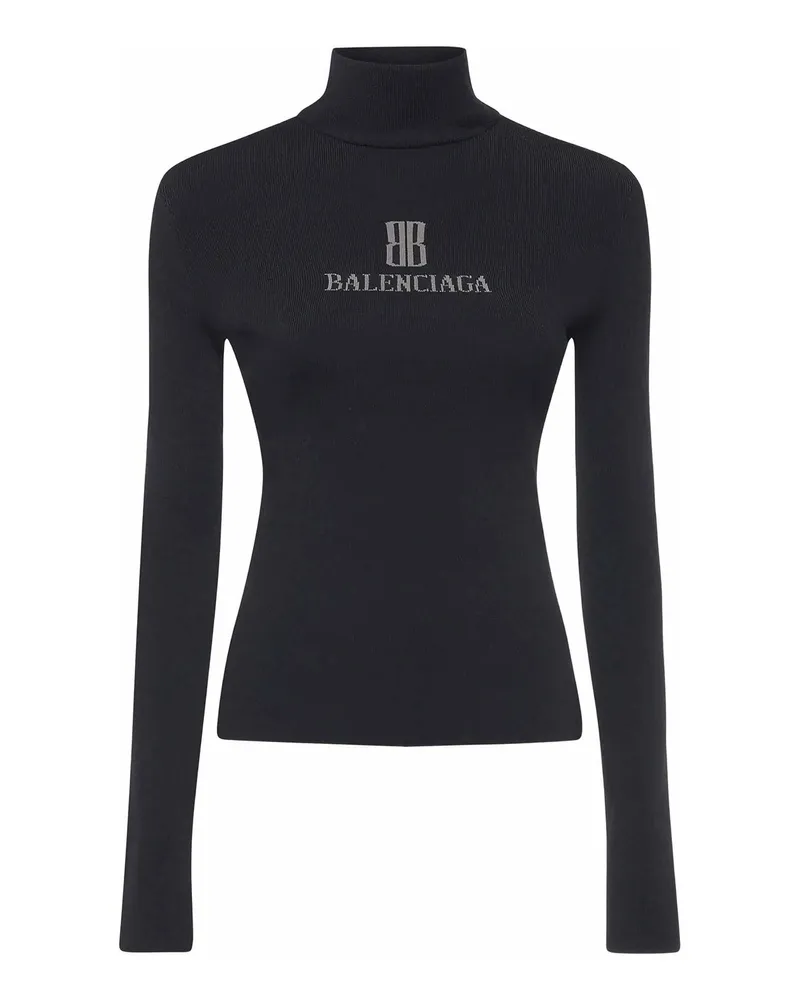 Balenciaga Rollkragenpullover - Schwarz Schwarz