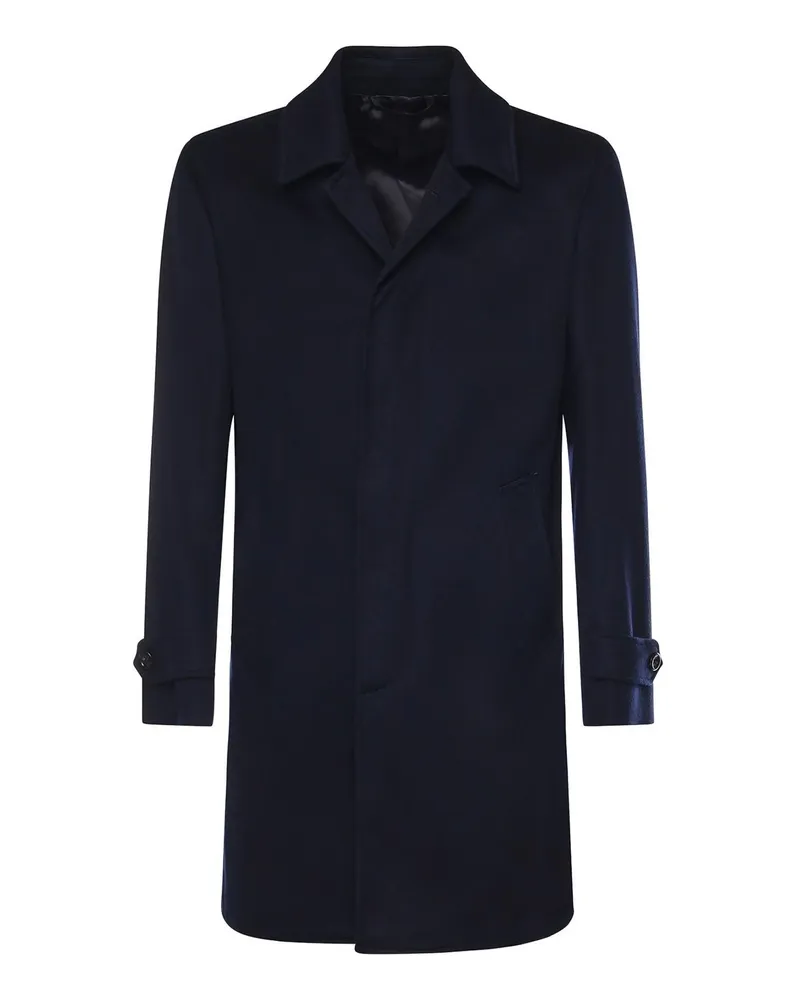 Luigi Bianchi Mantova Knielanger Mantel - Blau Blau