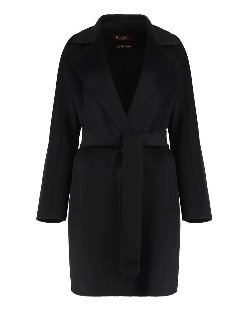 Max Mara Knielanger Mantel - Schwarz Schwarz