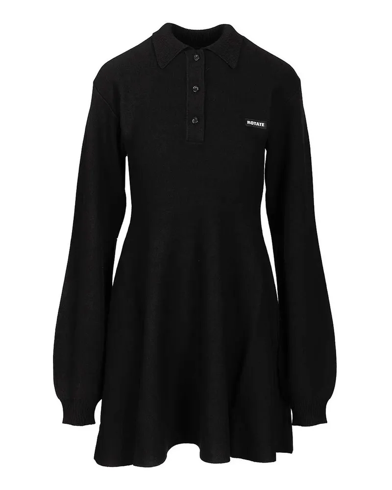 ROTATE Birger Christensen Knielanges Kleid - Schwarz Schwarz