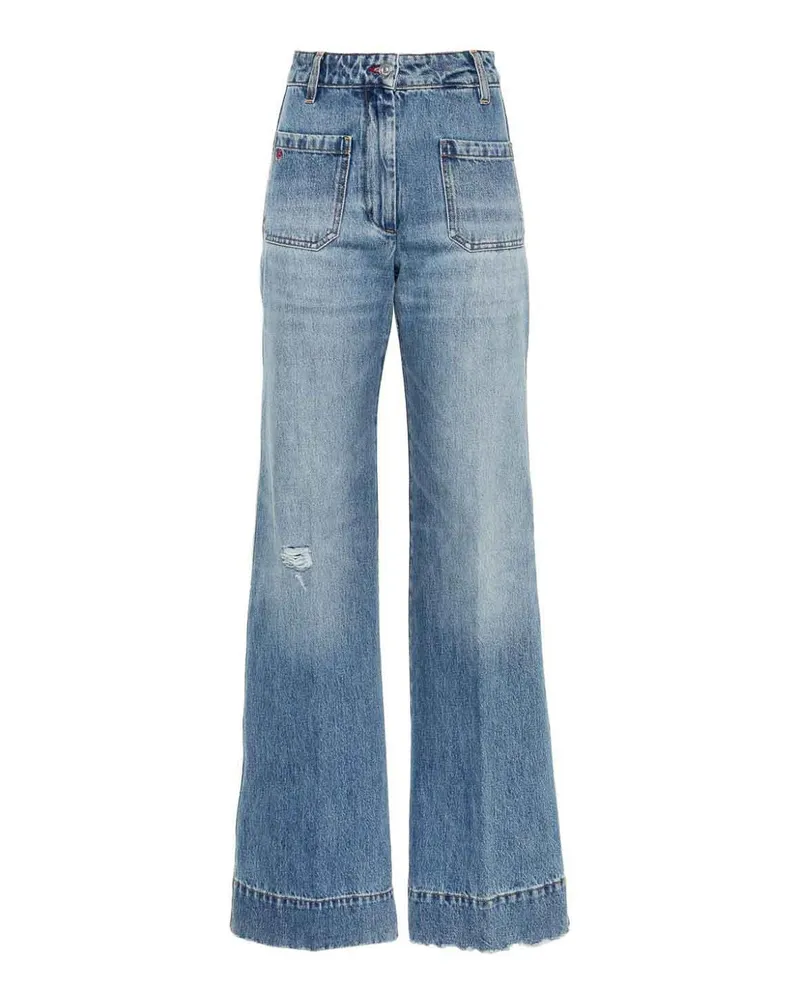 Victoria Beckham Straight Leg Jeans - Blau Blau