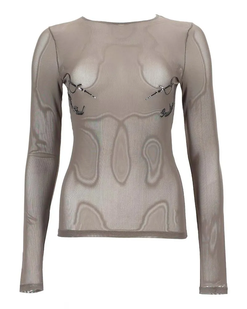 Jean Paul Gaultier Top - Hellgrau Hellgrau