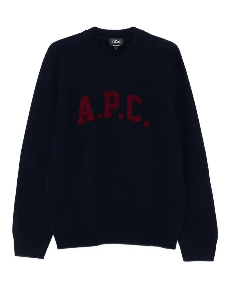 A.P.C. A. P.C. Rundhalspullover - Blau Blau