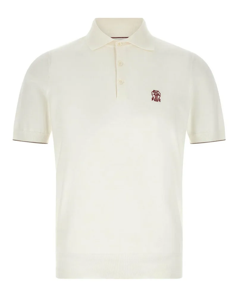 Brunello Cucinelli Poloshirt - Weiß Weiß