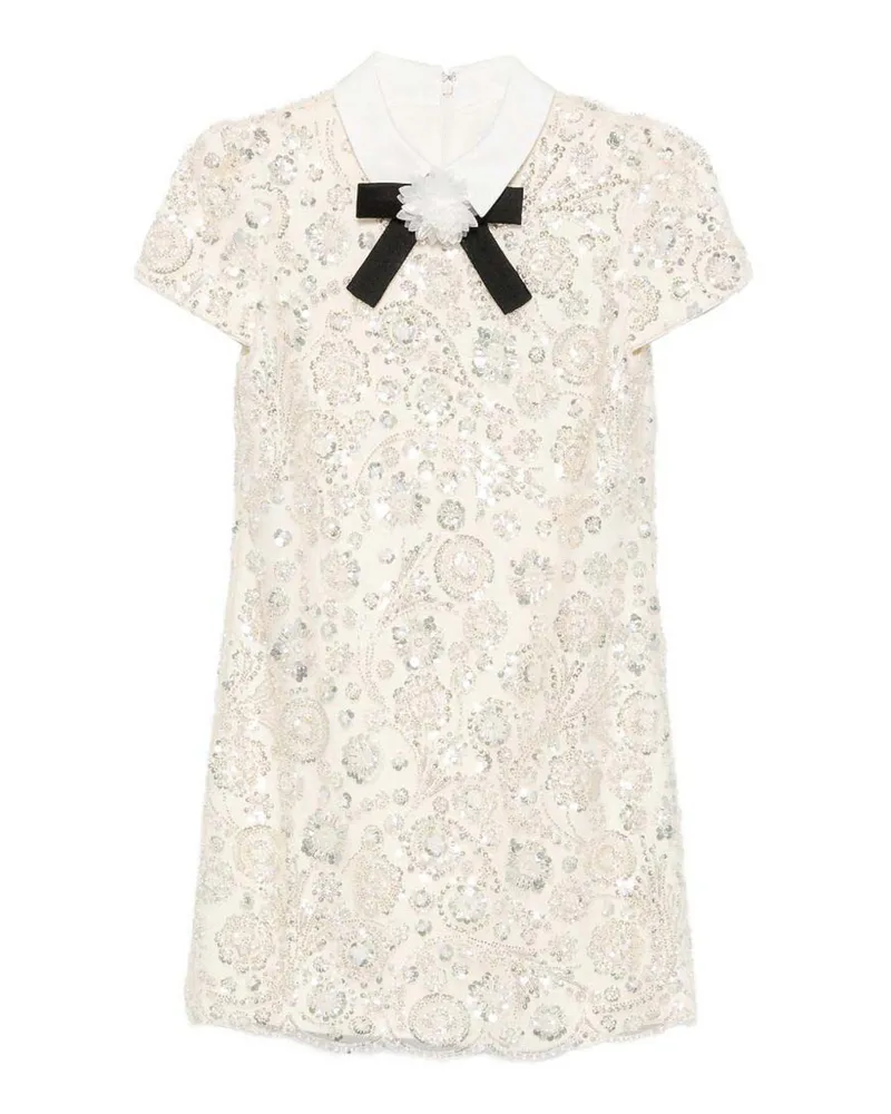 Self-Portrait Knielanges Kleid - Creme Creme