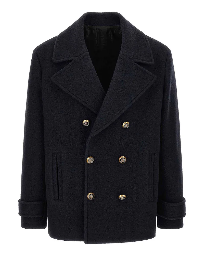 Balmain Kurzer Mantel - Blau Blau