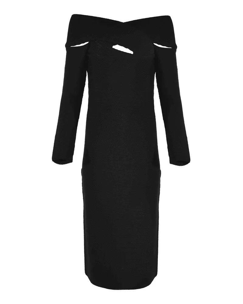 Philosophy Di Lorenzo Serafini Knielanges Kleid - Schwarz Schwarz