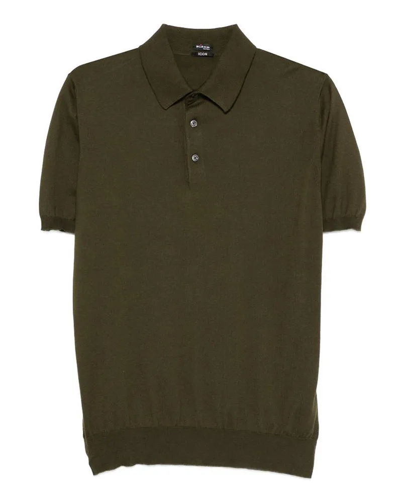 Kiton Poloshirt - Dunkelgrün Dunkelgrün