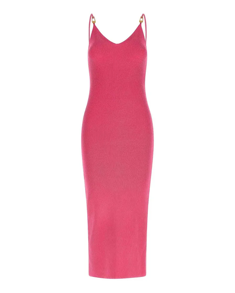Versace Knielanges Kleid - Bunt Rosa
