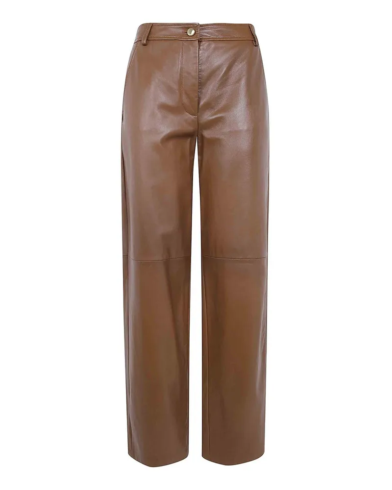 Max Mara Lederhose - Braun Braun