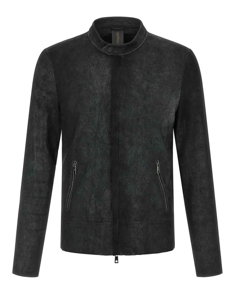 Giorgio Brato Lederjacke - Schwarz Schwarz