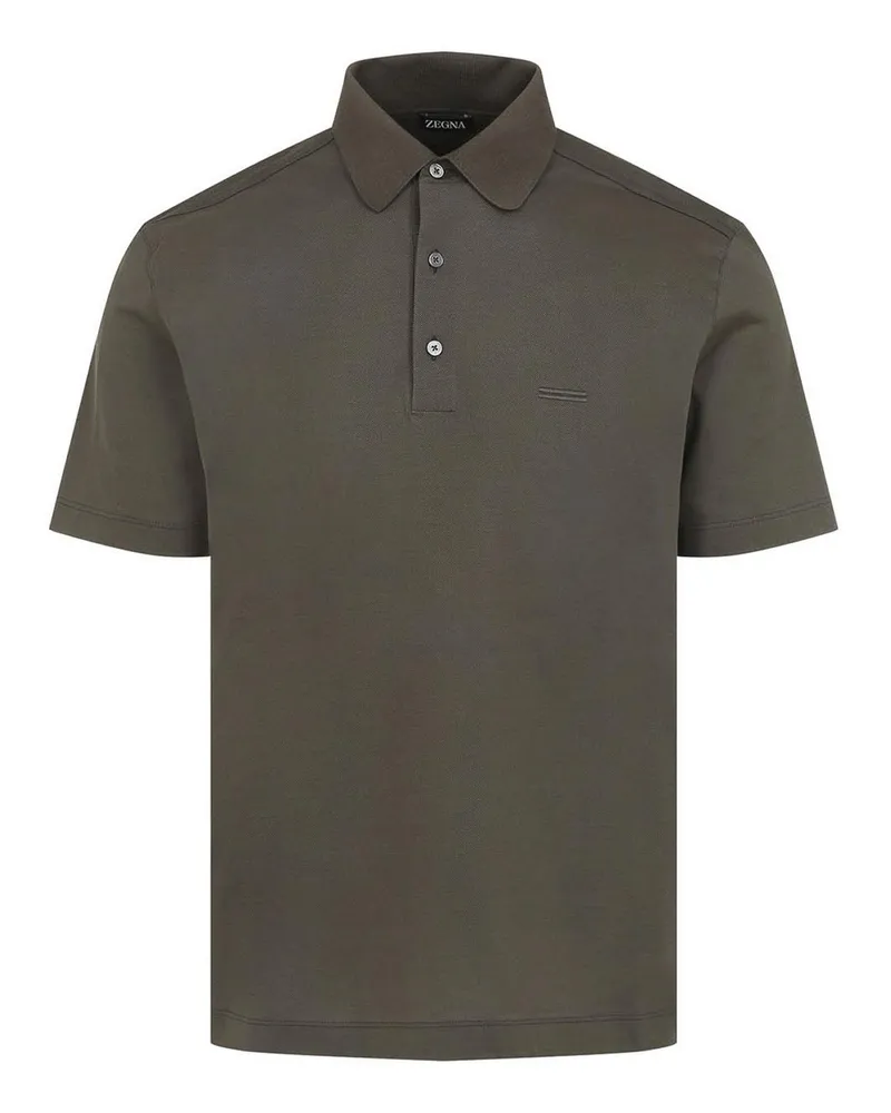 Ermenegildo Zegna Poloshirt - Dunkelbeige Dunkelbeige