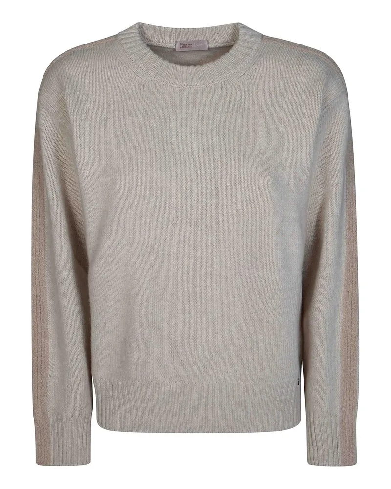 Herno Rundhalspullover - Beige Beige